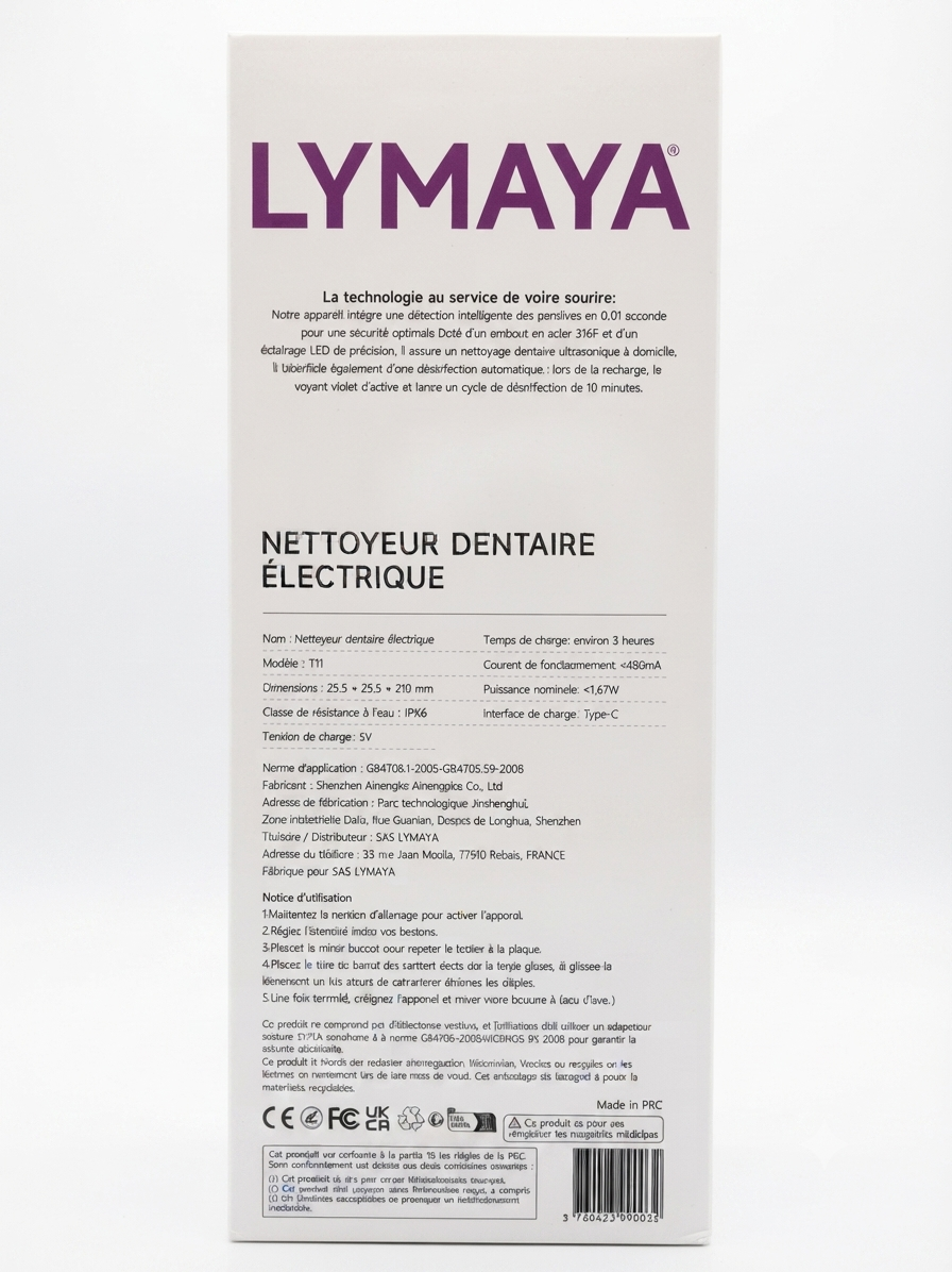 Détartreur dentaire Ultrasonique LYMAYA - Anti Plaque & Anti Tartre
