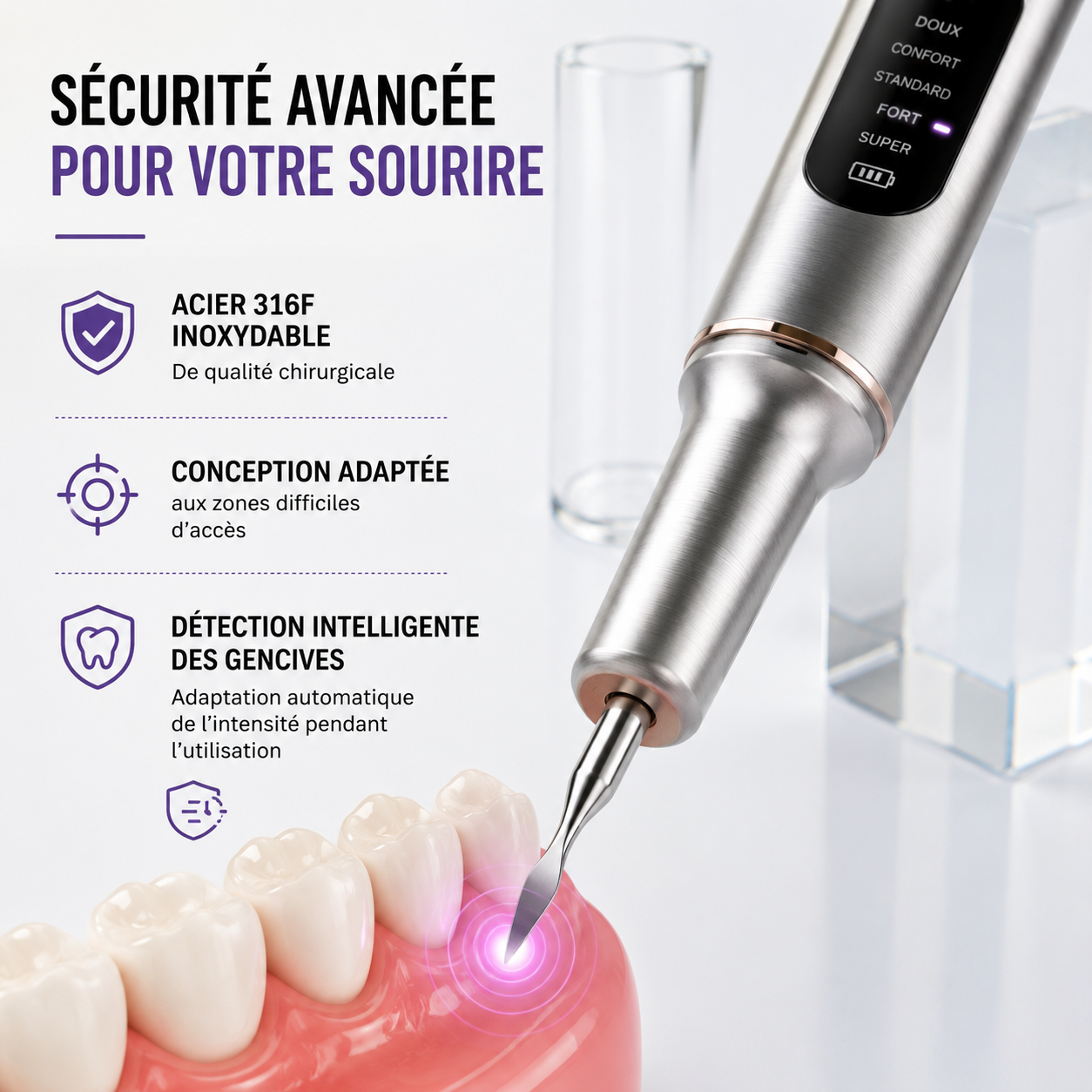 Détartreur dentaire Ultrasonique LYMAYA - Anti Plaque & Anti Tartre